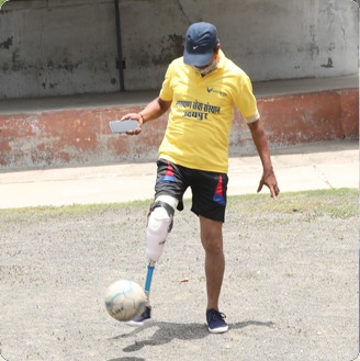 Football for disabled person