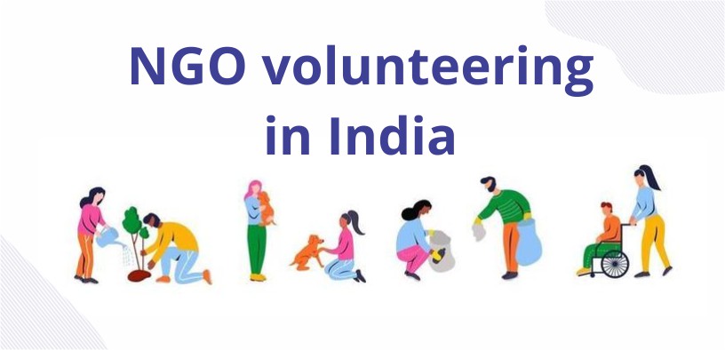 NGO volunteer helping people in need