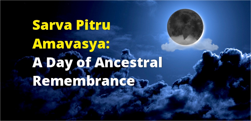 People offering prayers on Sarva Pitru Amavasya to honor and remember their ancestors.