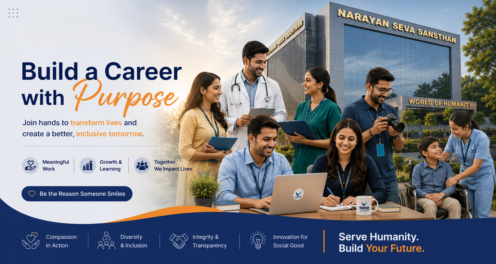 Career at Narayan Seva Sansthan