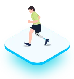 Patients Running with a Narayan Artificial Limb