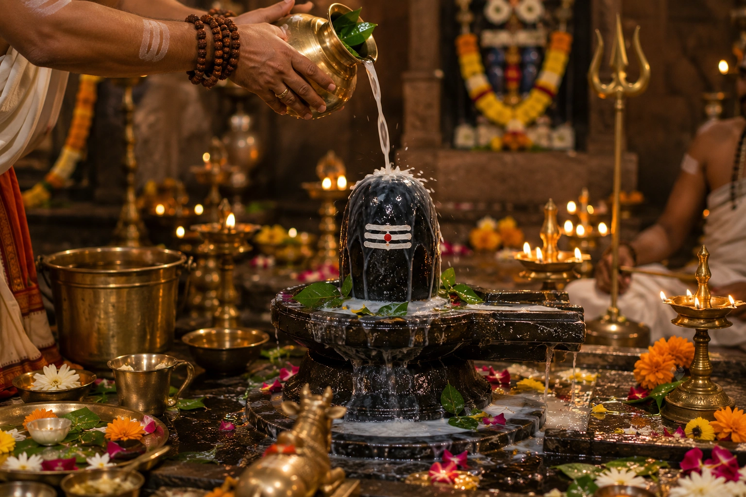भगवान शिव का रुद्राभिषेक कराएं