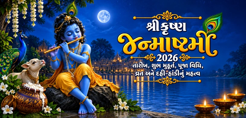 શ્રીકૃષ્ણ જન્માષ્ટમી 2026: તારીખ, શુભ મુહૂર્ત, પૂજા વિધિ, વ્રત અને દહીં-હાંડીનું મહત્વ