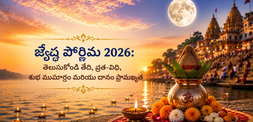 జ్యేష్ఠ పూర్ణిమ 2026: తేదీ, ఆచారాలు, శుభ ముహూర్తాలు మరియు దానధర్మాల ప్రాముఖ్యత
