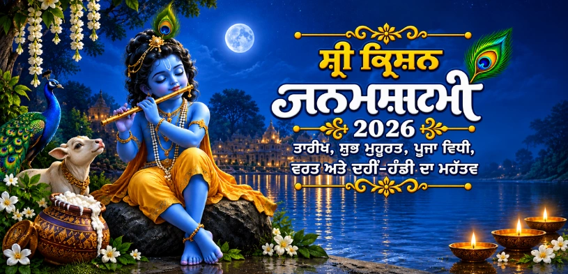 ਸ਼੍ਰੀ ਕ੍ਰਿਸ਼ਨ ਜਨਮਾਸ਼ਟਮੀ 2026: ਮਿਤੀ, ਸ਼ੁਭ ਮੁਹੂਰਤ, ਪੂਜਾ ਦੀ ਵਿਧੀ, ਵਰਤ ਅਤੇ ਦਹੀਂ-ਹਾਂਡੀ ਦਾ ਮਹੱਤਵ